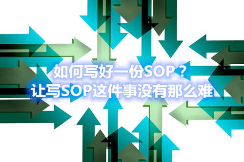 如何寫好一份SOP？讓寫SOP這件事沒有那么難(圖1)
